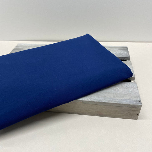 Viscose Stretch Poplin Navy