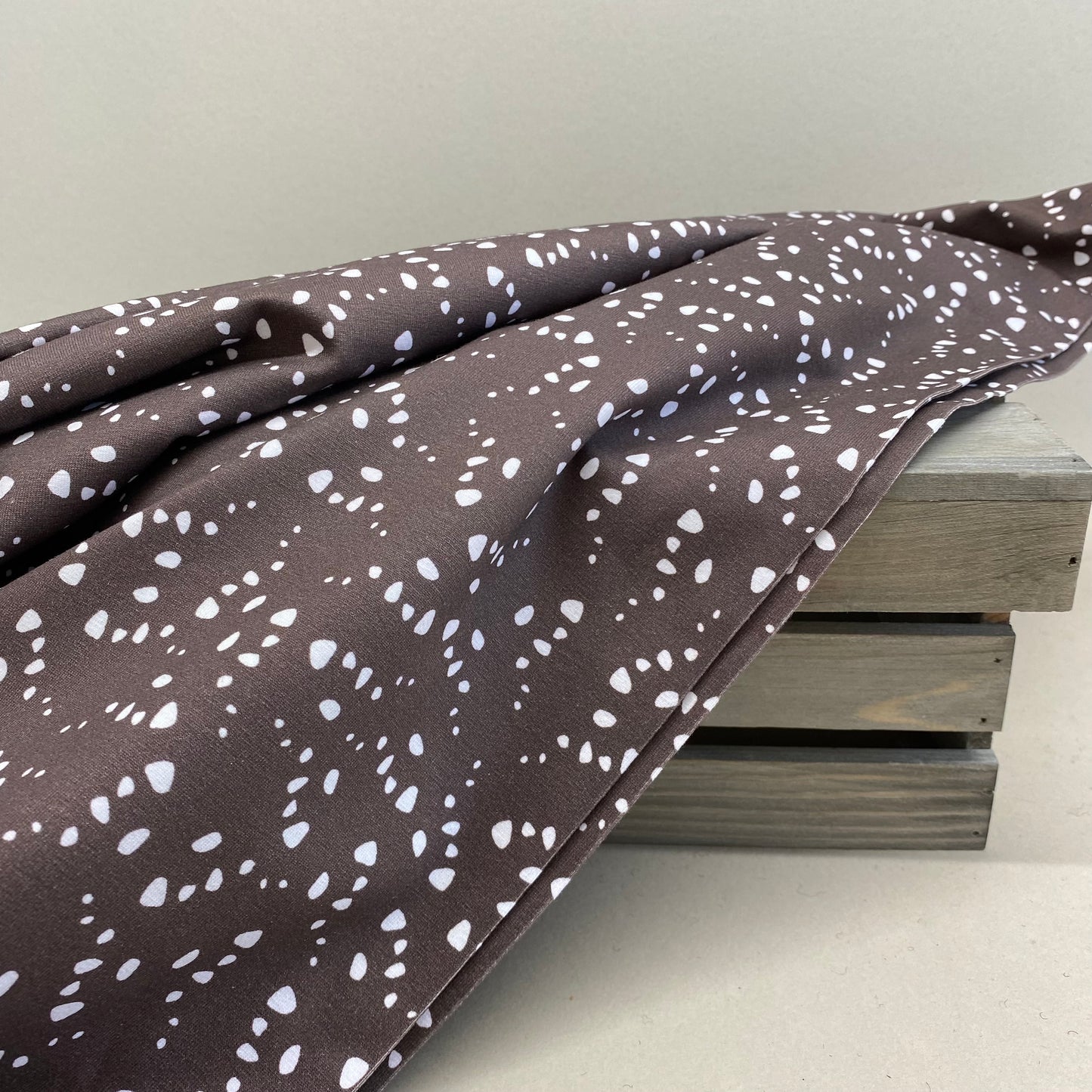 Chocolate Pebble Margee Glory by Lila Lotta Cotton Jersey 0.25m