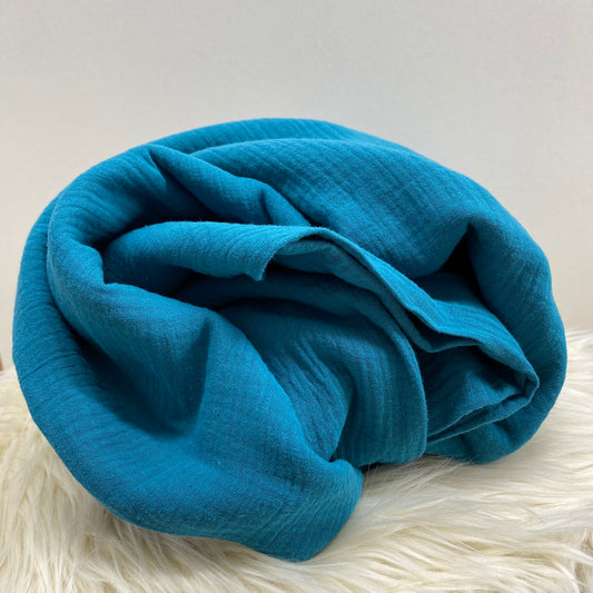 Olivia Double Gauze Fabric Teal