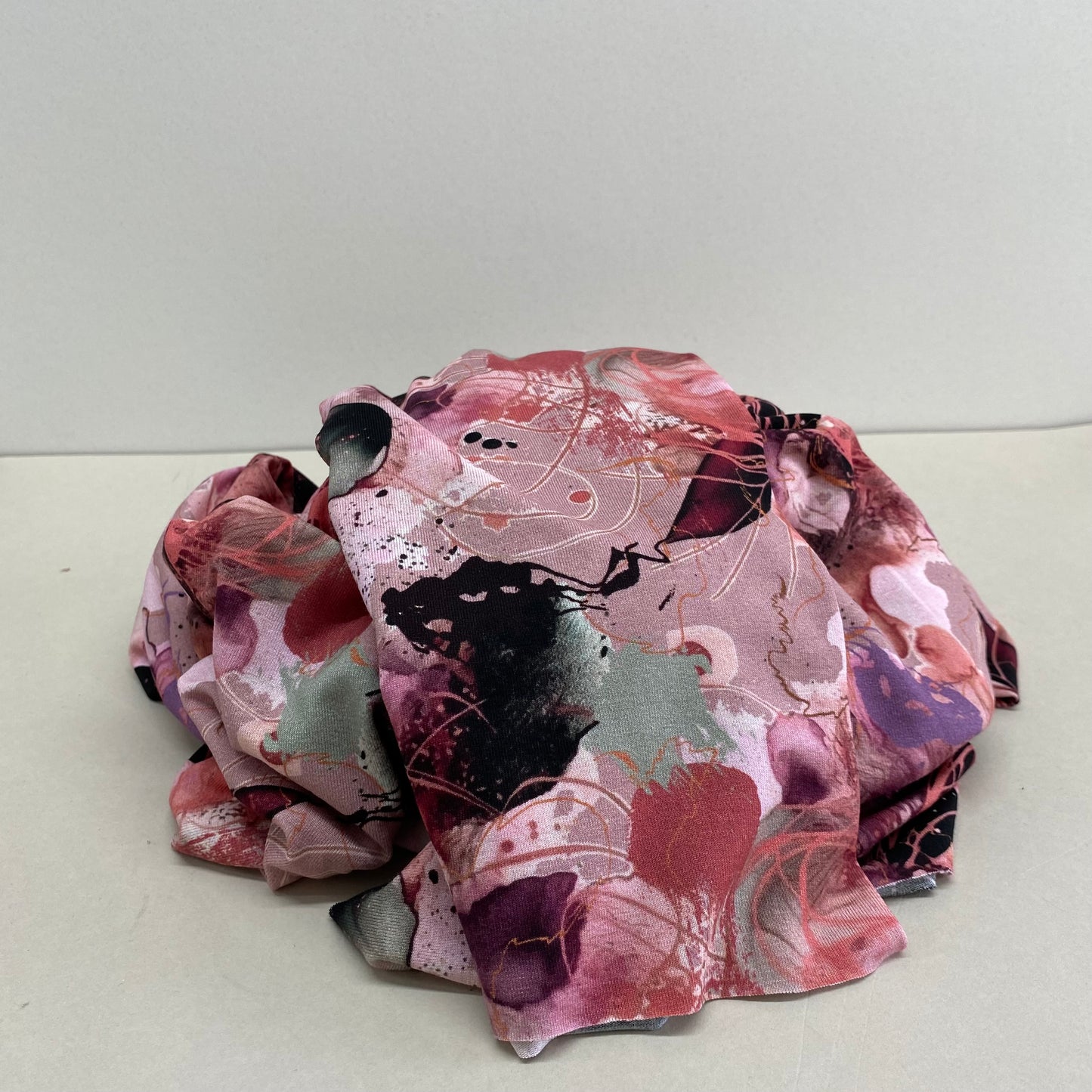 Retro Watercolour Art Viscose Jersey Summer Berry