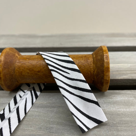 Zebra Cotton Bias Binding 18mm
