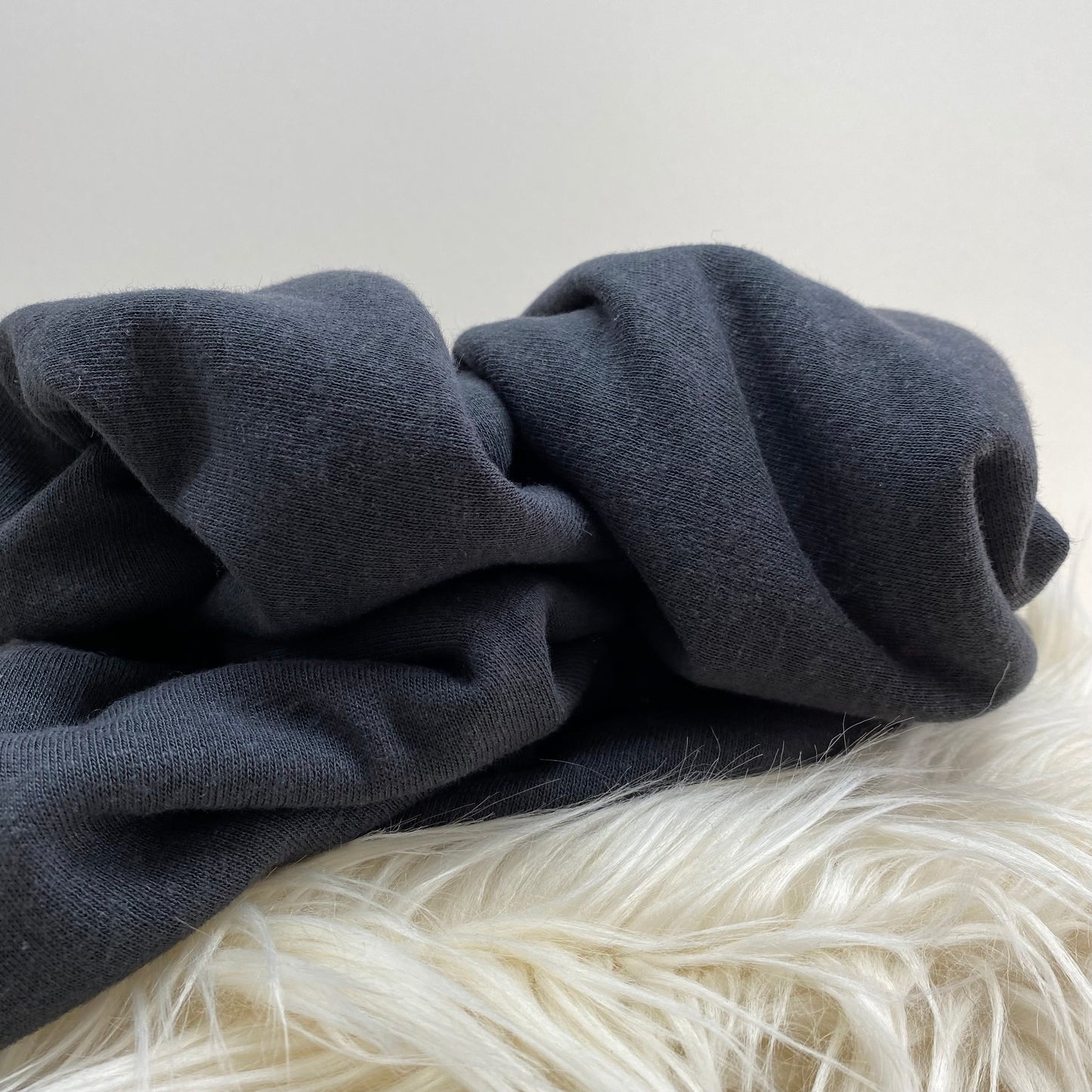 Lily Linen Viscose Jersey Fabric Gunmetal