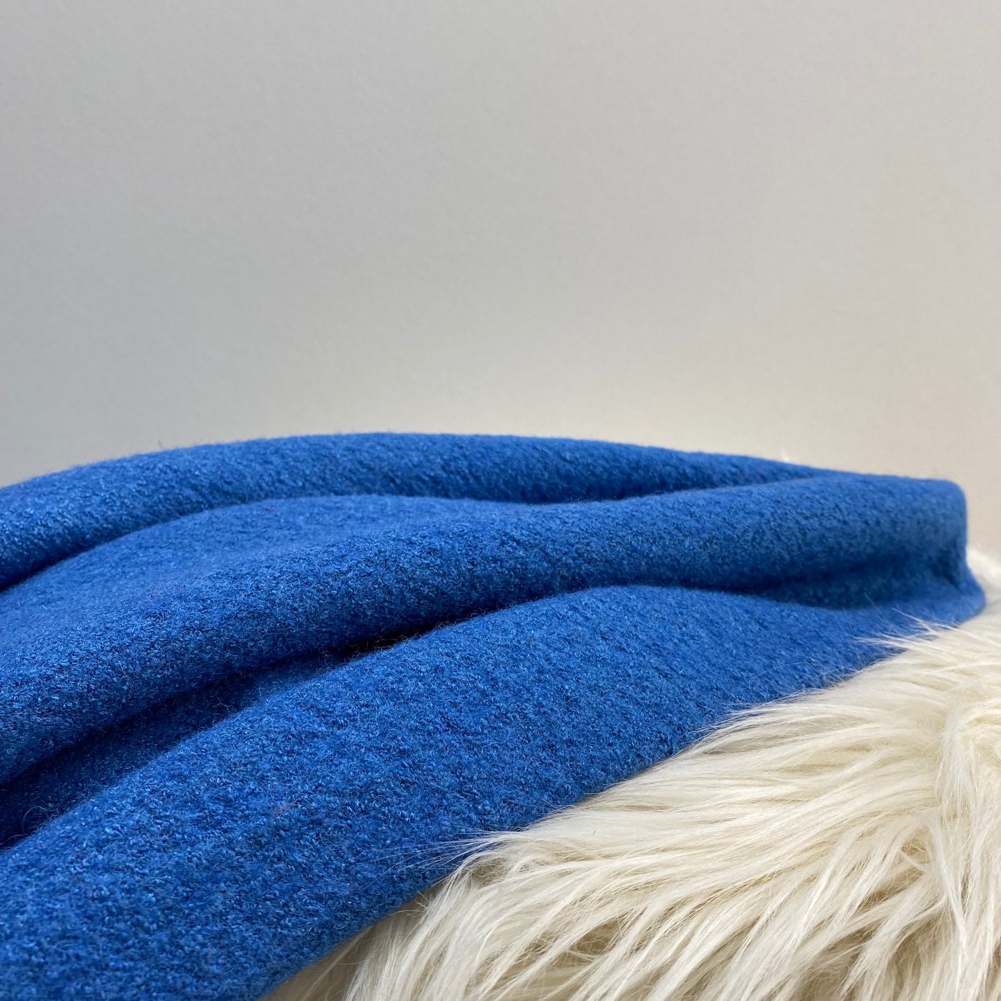 Sarah Boiled Wool Blend Capri Blue