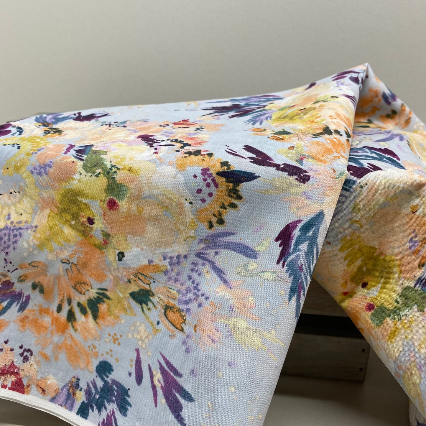 Grey Floral Botany Cotton Lawn Print Collection by Windham Fabrics