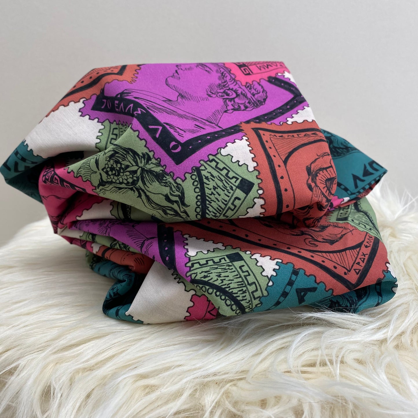 Lady McElroy Stamps of Greece Marlie- Cotton Lawn