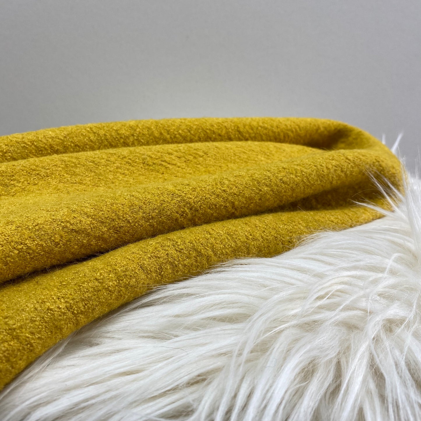 Sarah Boiled Wool Blend Mustard