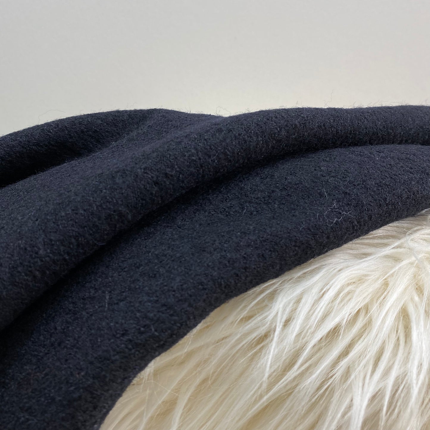 Sarah Boiled Wool Blend Black