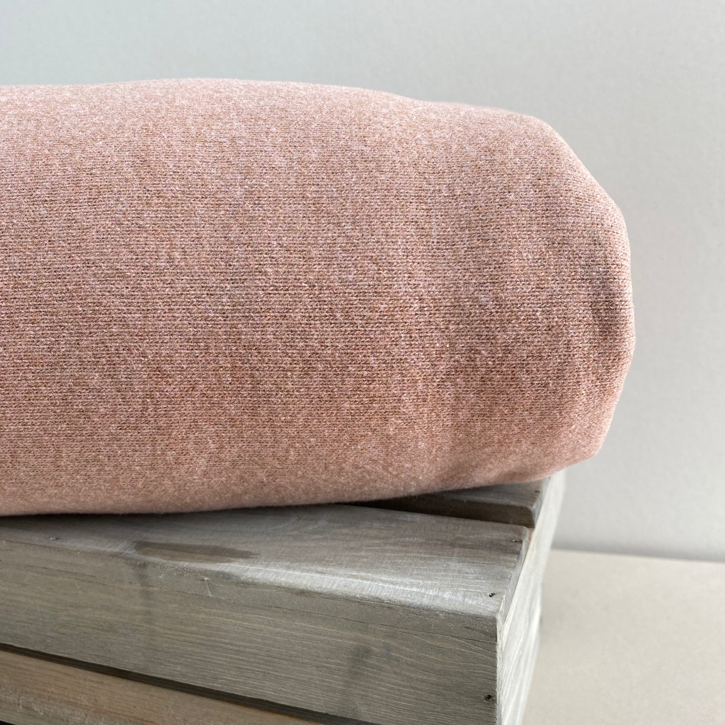 Belina Winter Cotton Knit Fabric Dusty Rose 0.75m