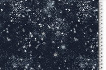 Sparkly Navy Cotton Jersey Fabric 0.8m