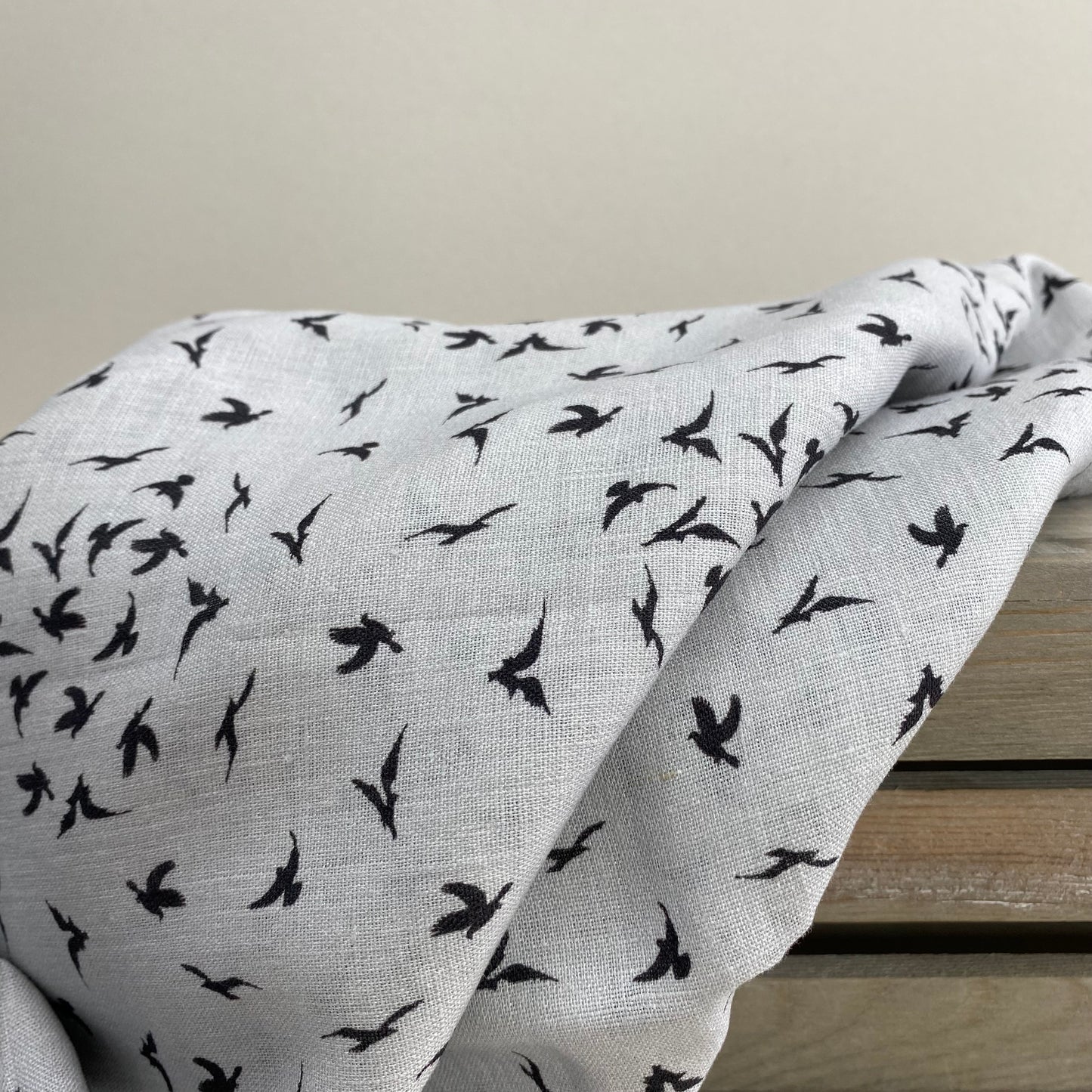 Patterned Linen Dressmaking Fabric Migration 1.5m