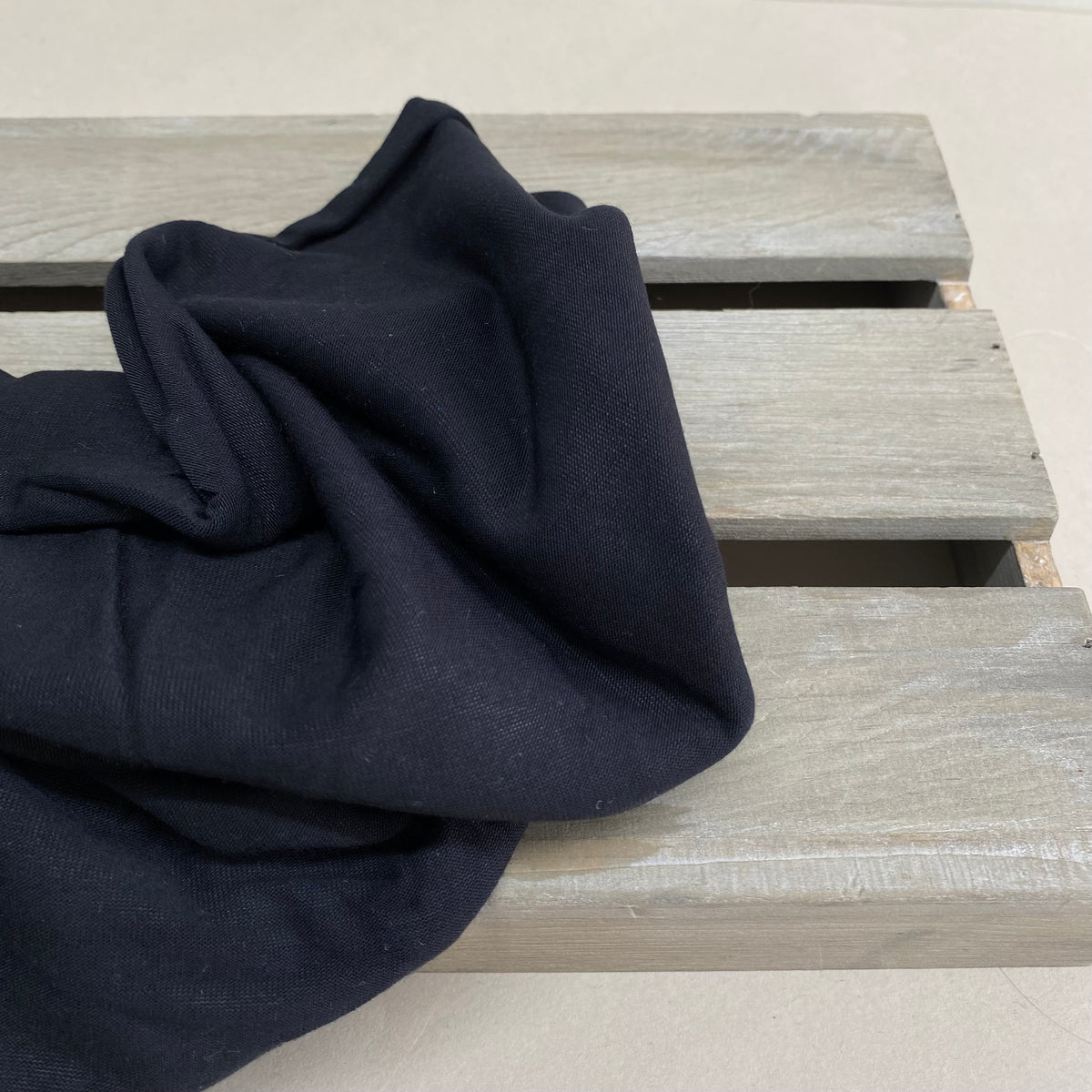 Ex Designer Fine Black Viscose Jersey 1.4m