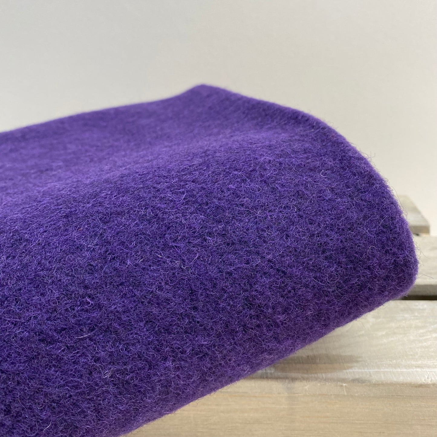 Double Face Boiled Wool Felt Purple /Charcoal 1m