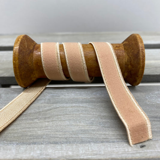 Bra Strapping Lingerie Elastic 12mm Dulce de leche