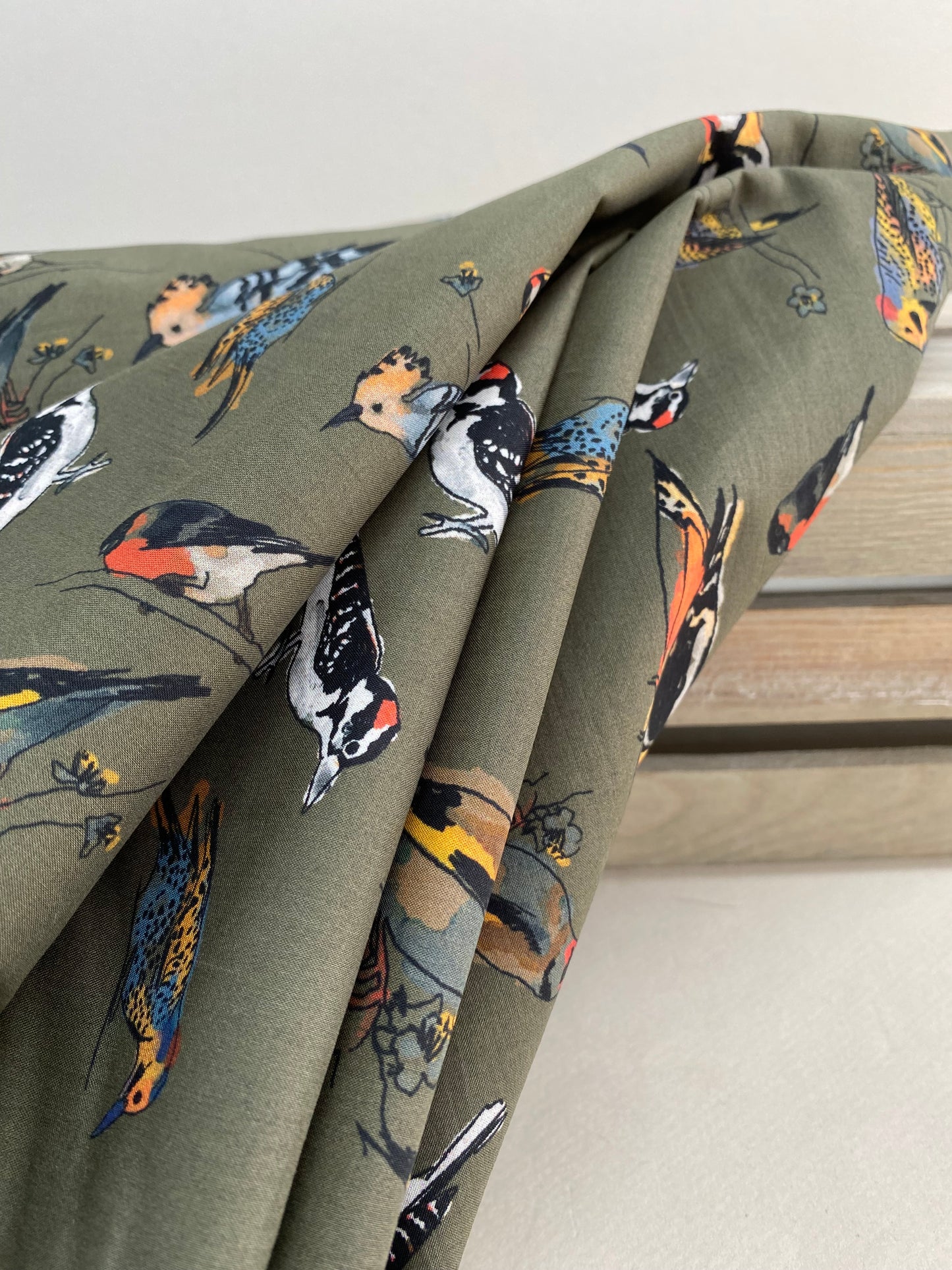 Lady McElroy Woodpecker Walk Marlie- Cotton Lawn