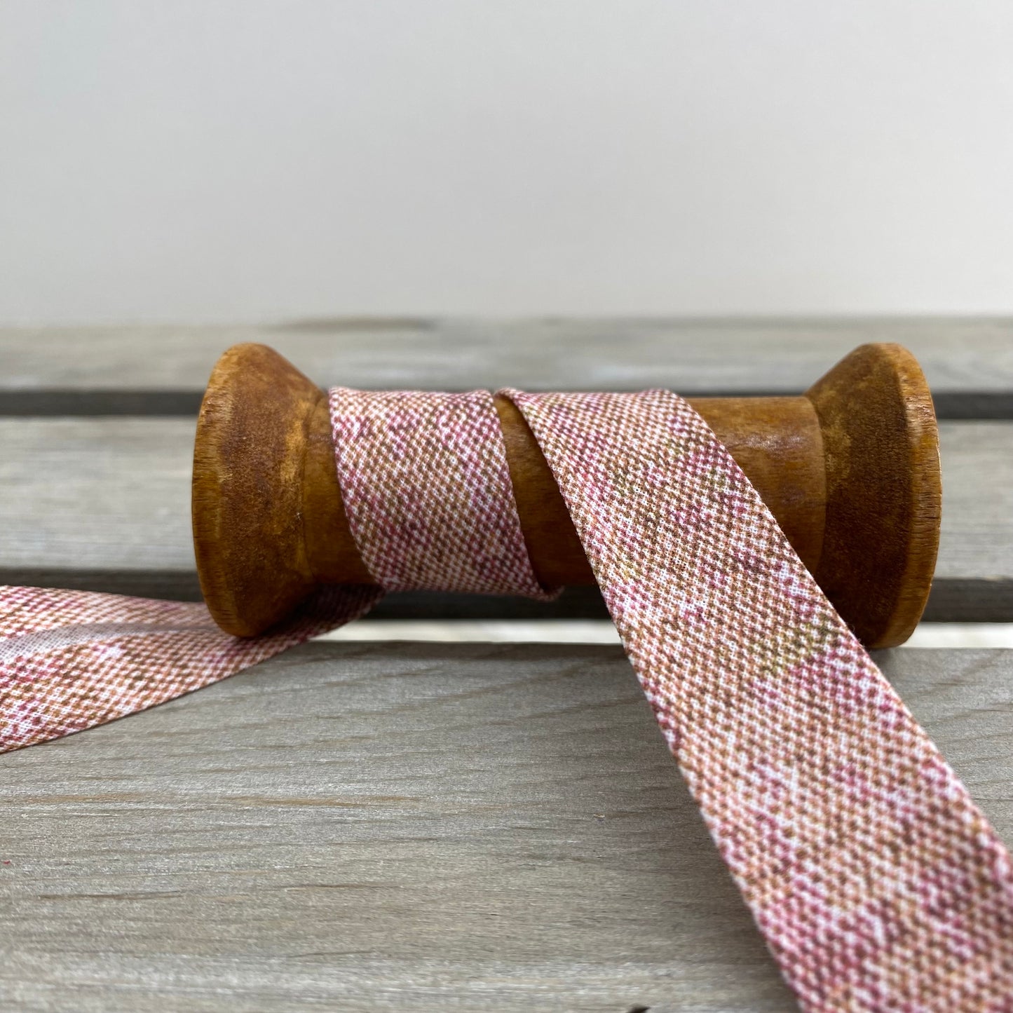 Tweed Linen Printed Bias Binding 20mm