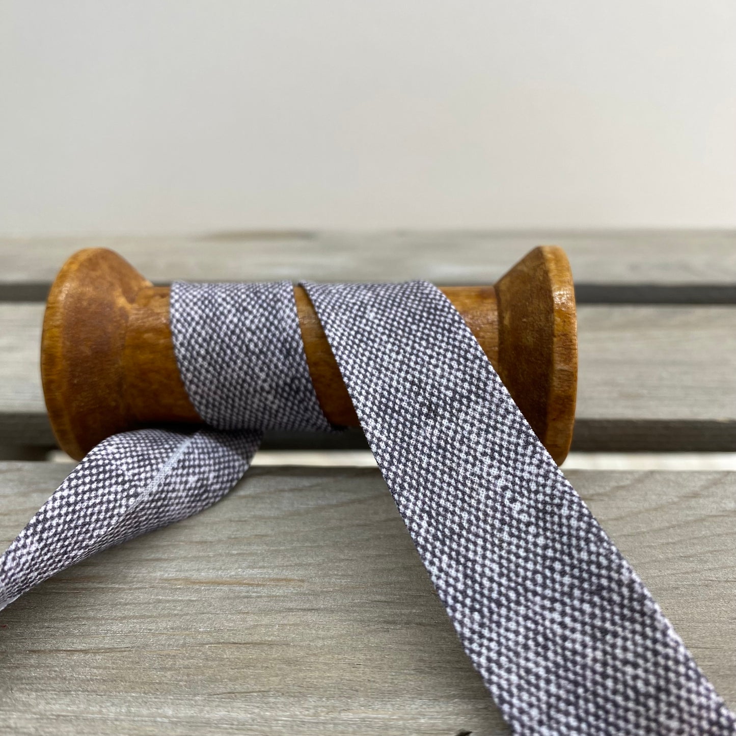 Tweed Linen Printed Bias Binding 20mm