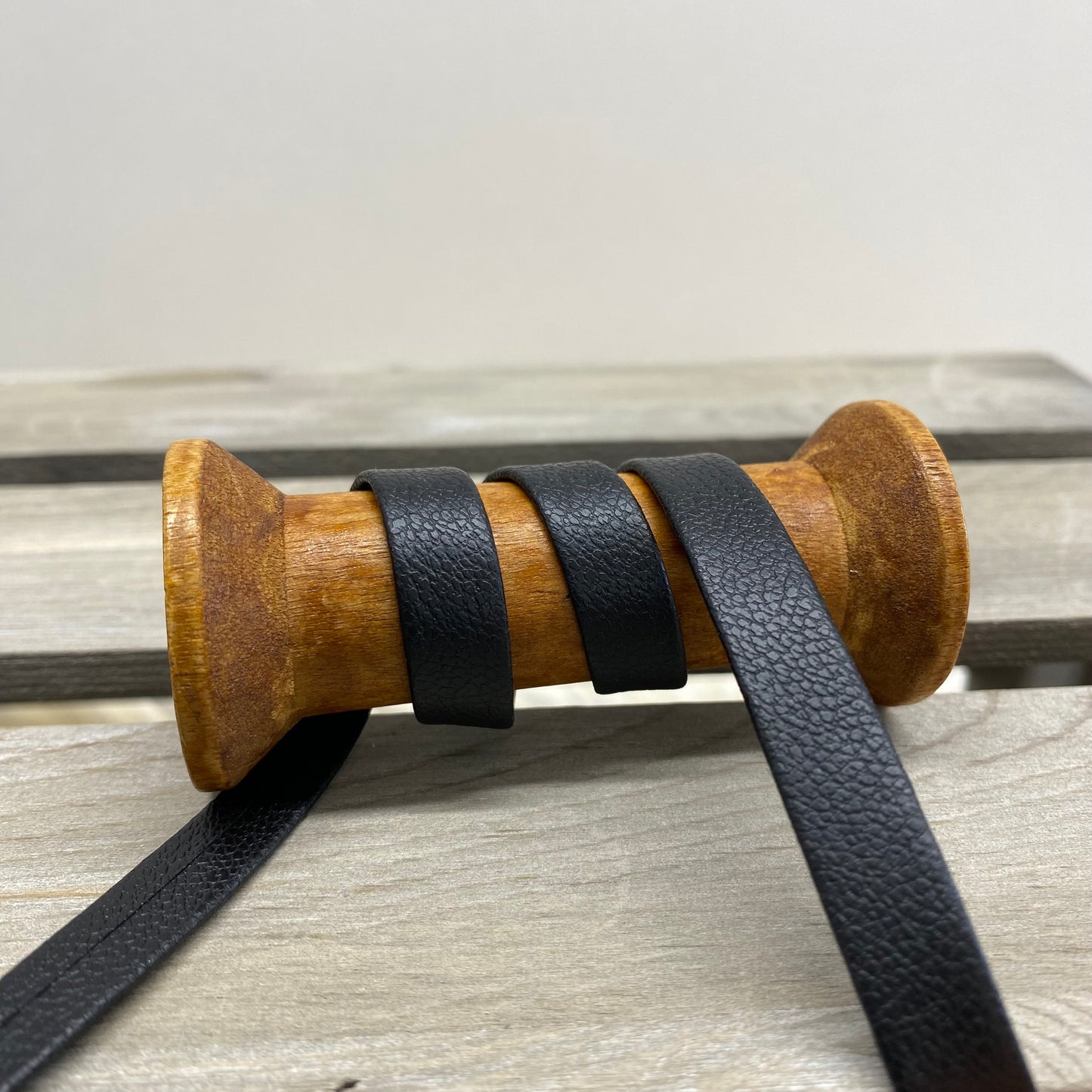 Textured Faux Leather Bias Binding 10mm