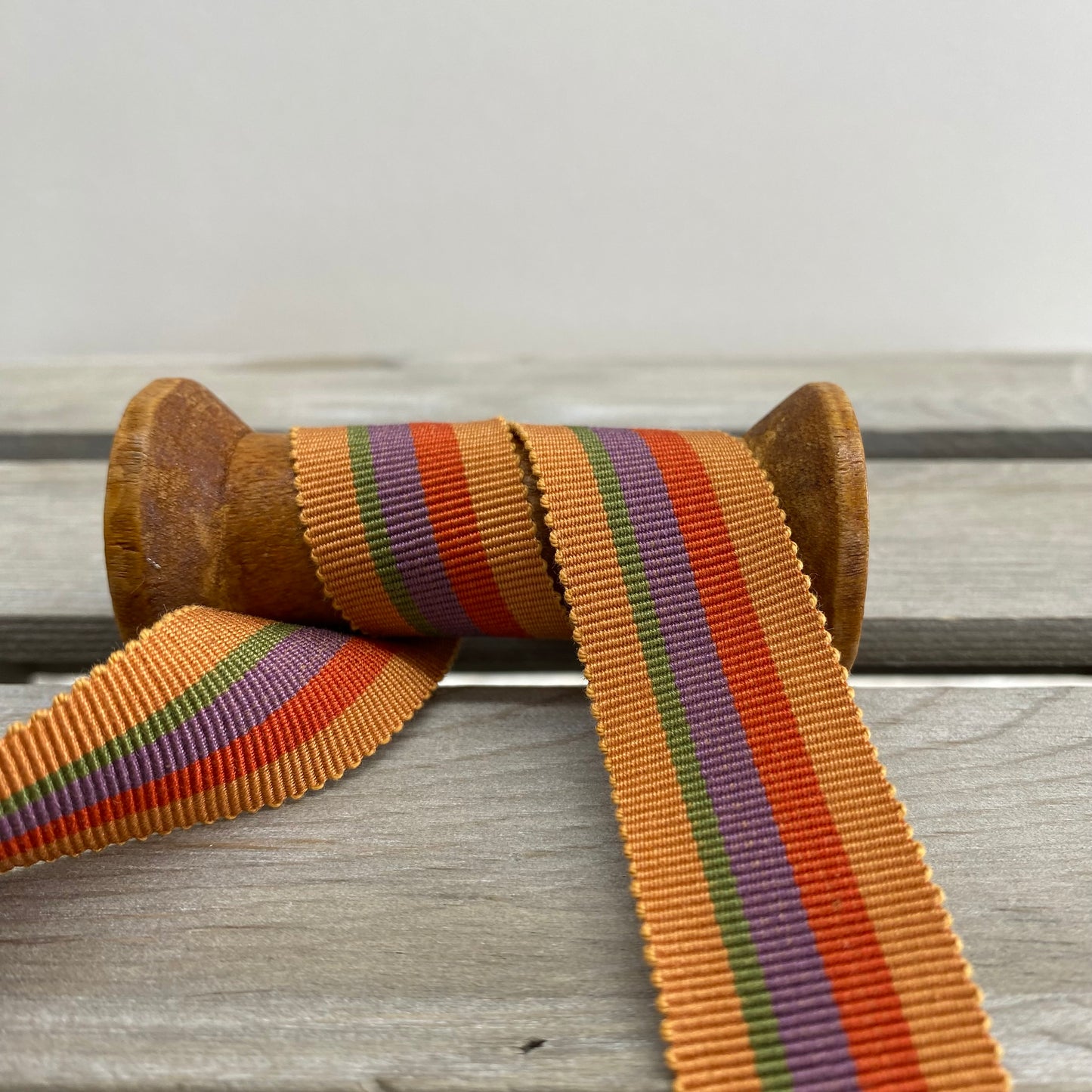 Stripe Grosgrain Petersham Braid 25mm Mustard
