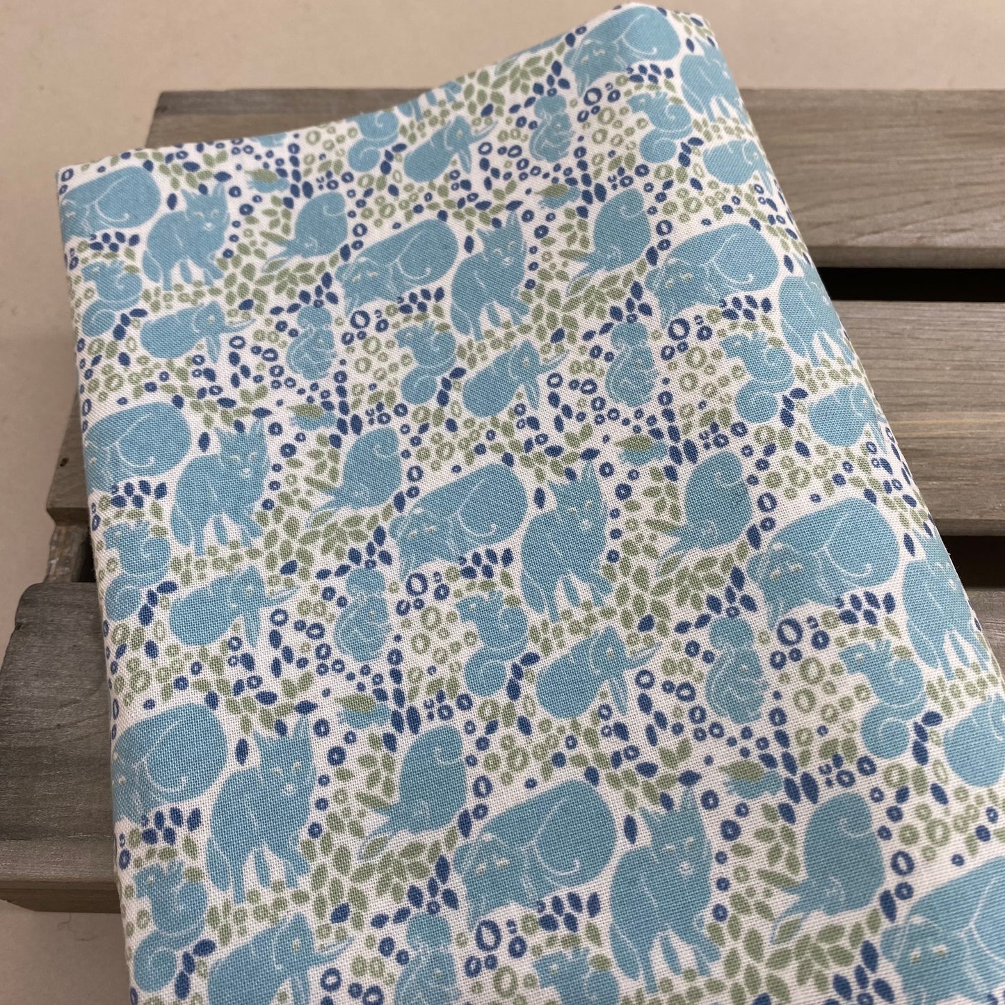 Blue Bunnies Cotton Poplin Print 1m