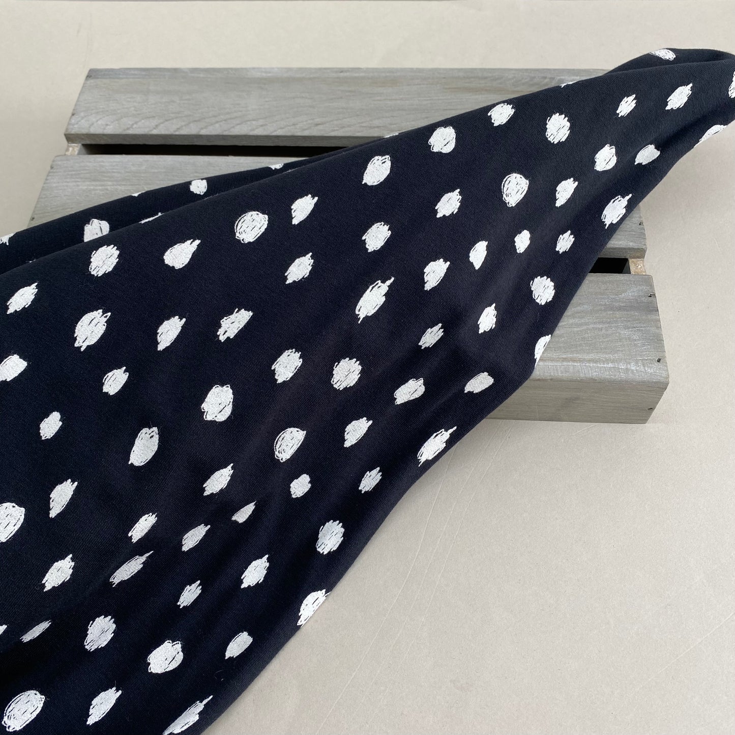 Black Painted Dots By Poppy Sweatshirting