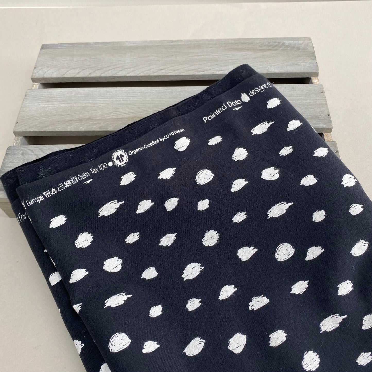 Black Painted Dots By Poppy Sweatshirting
