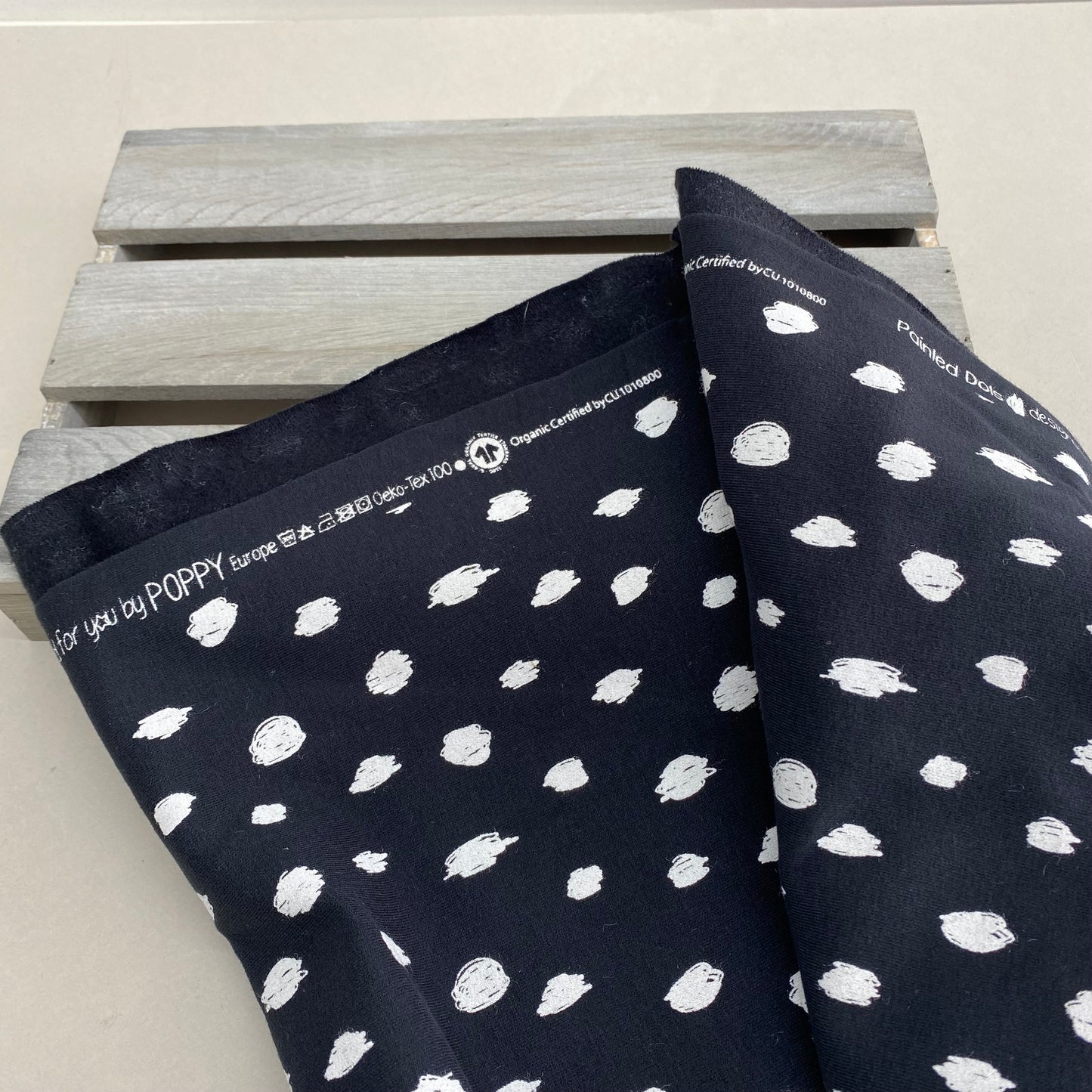 Black Painted Dots By Poppy Sweatshirting