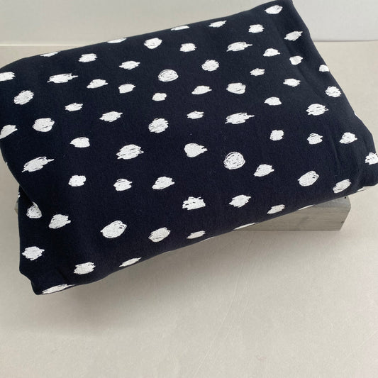 Black Painted Dots By Poppy Sweatshirting