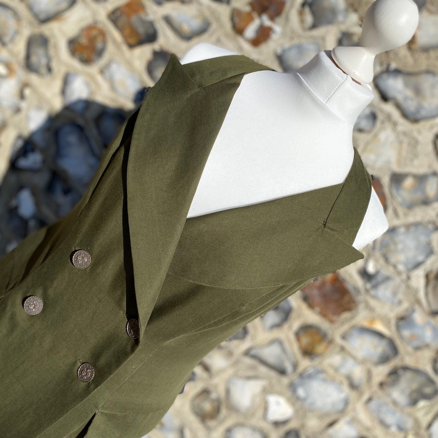 meetMILK New Smooth Drape Twill Khaki 1.3m