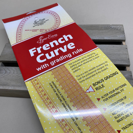 Sew Easy Metric French Curve with grading ruler