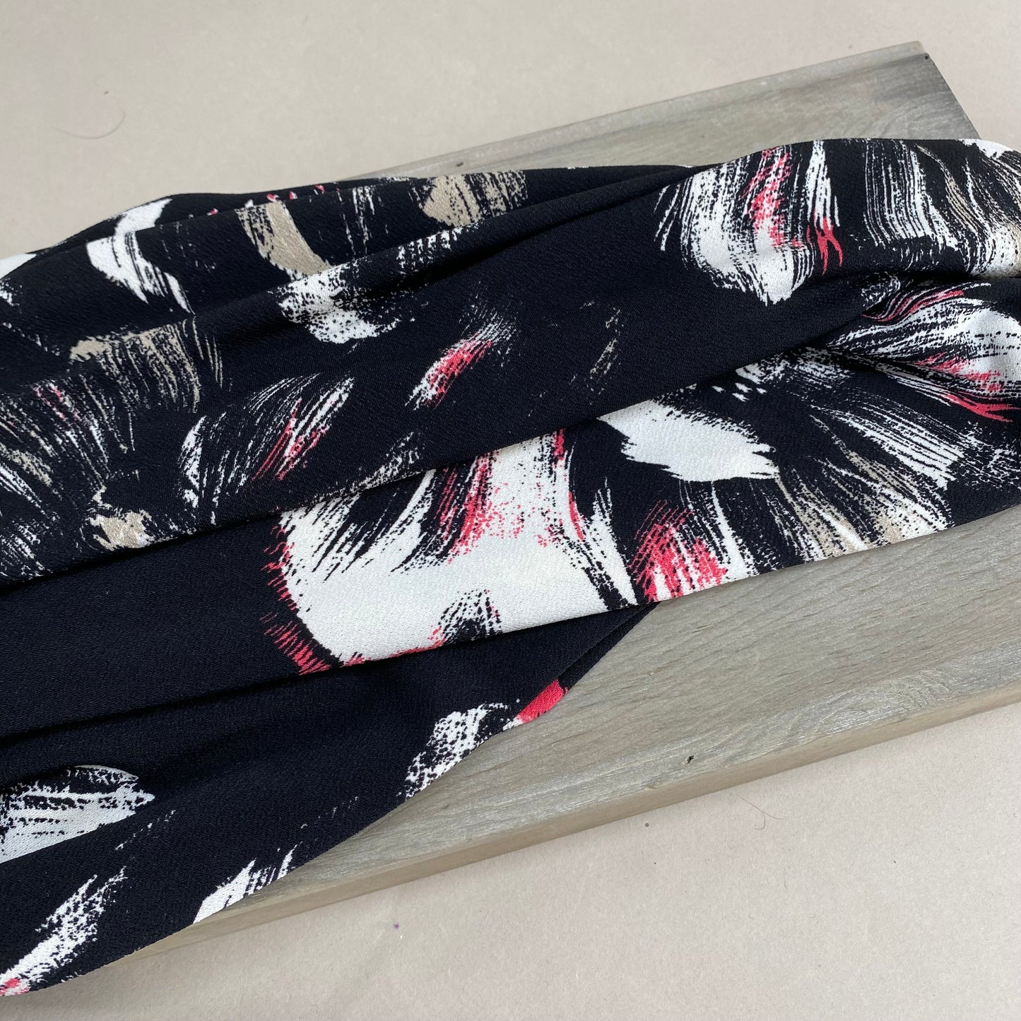John Kaldor Black Floral Print Jersey Crepe 2m