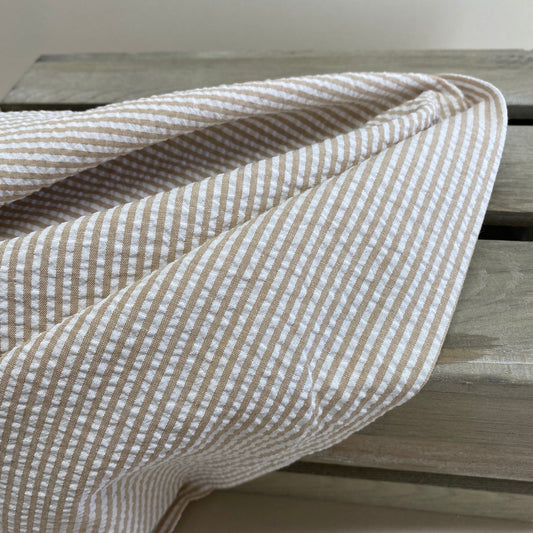 Stripe Seersucker Cotton Caramel