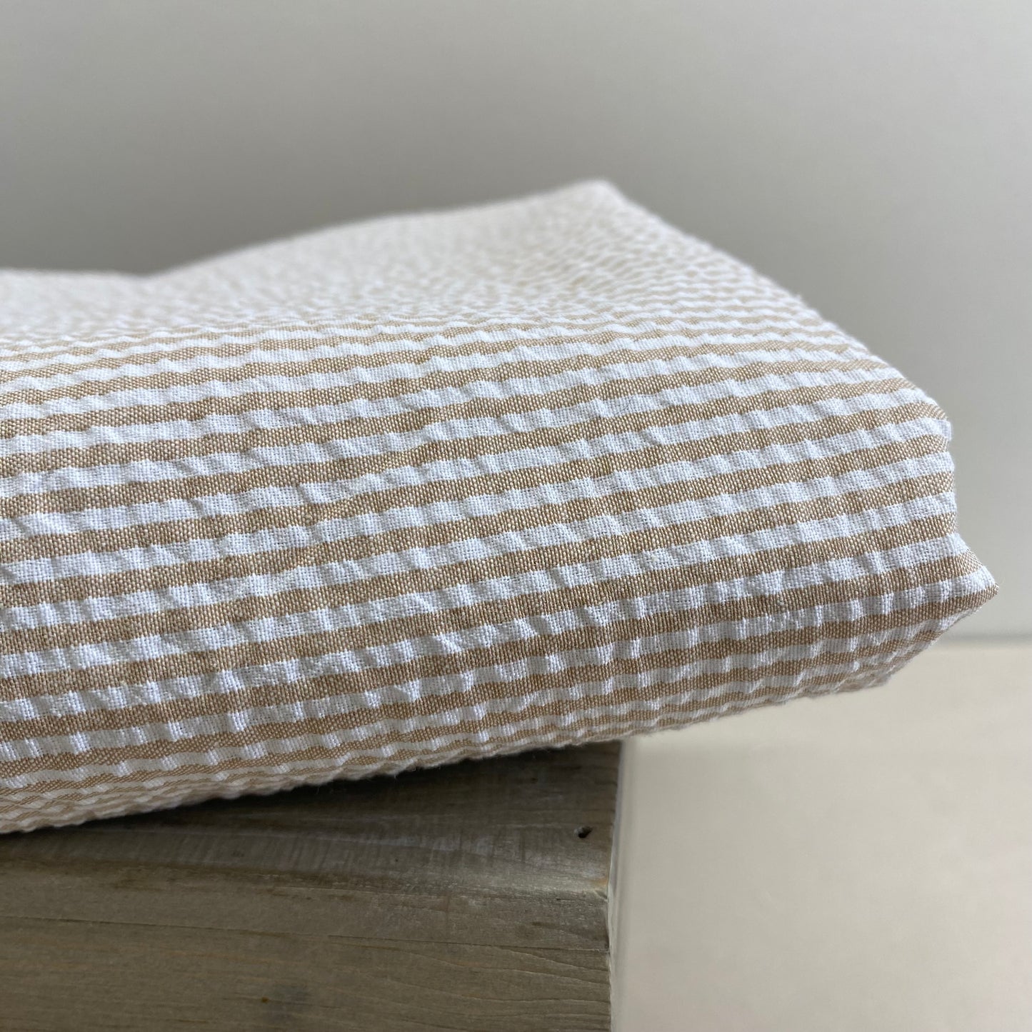Stripe Seersucker Cotton Caramel