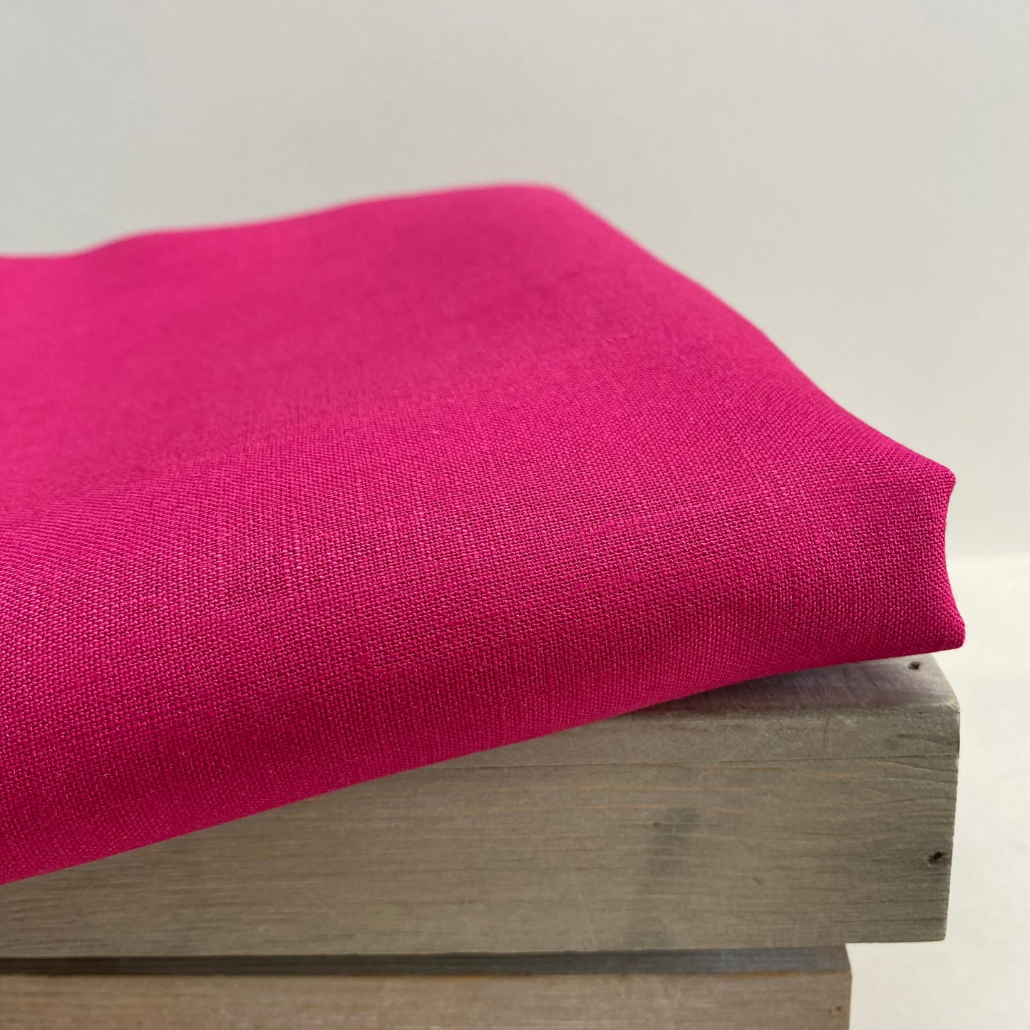 Francesca Linen Dressmaking Fabric Raspberry