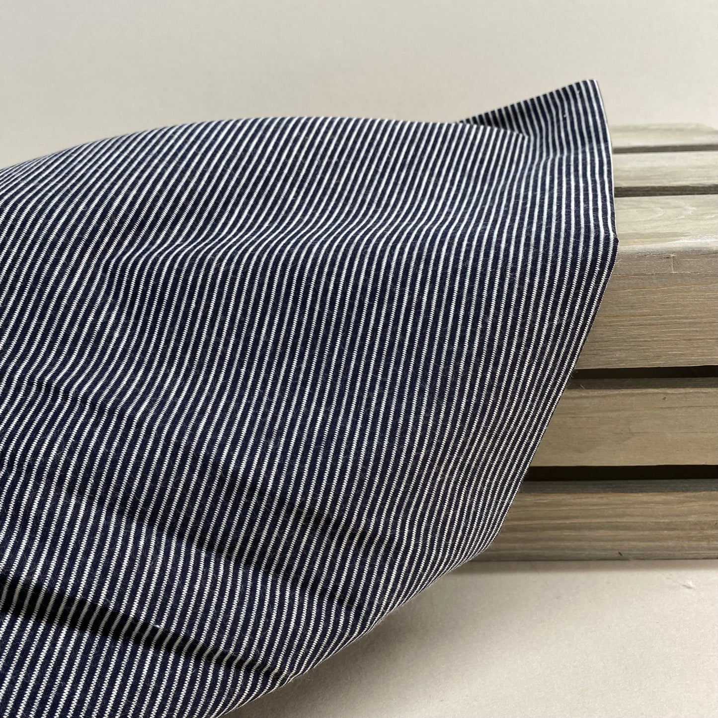 Japanese Water Resistant Double Faced Rainwear Fabric Black /Striped 2.3m