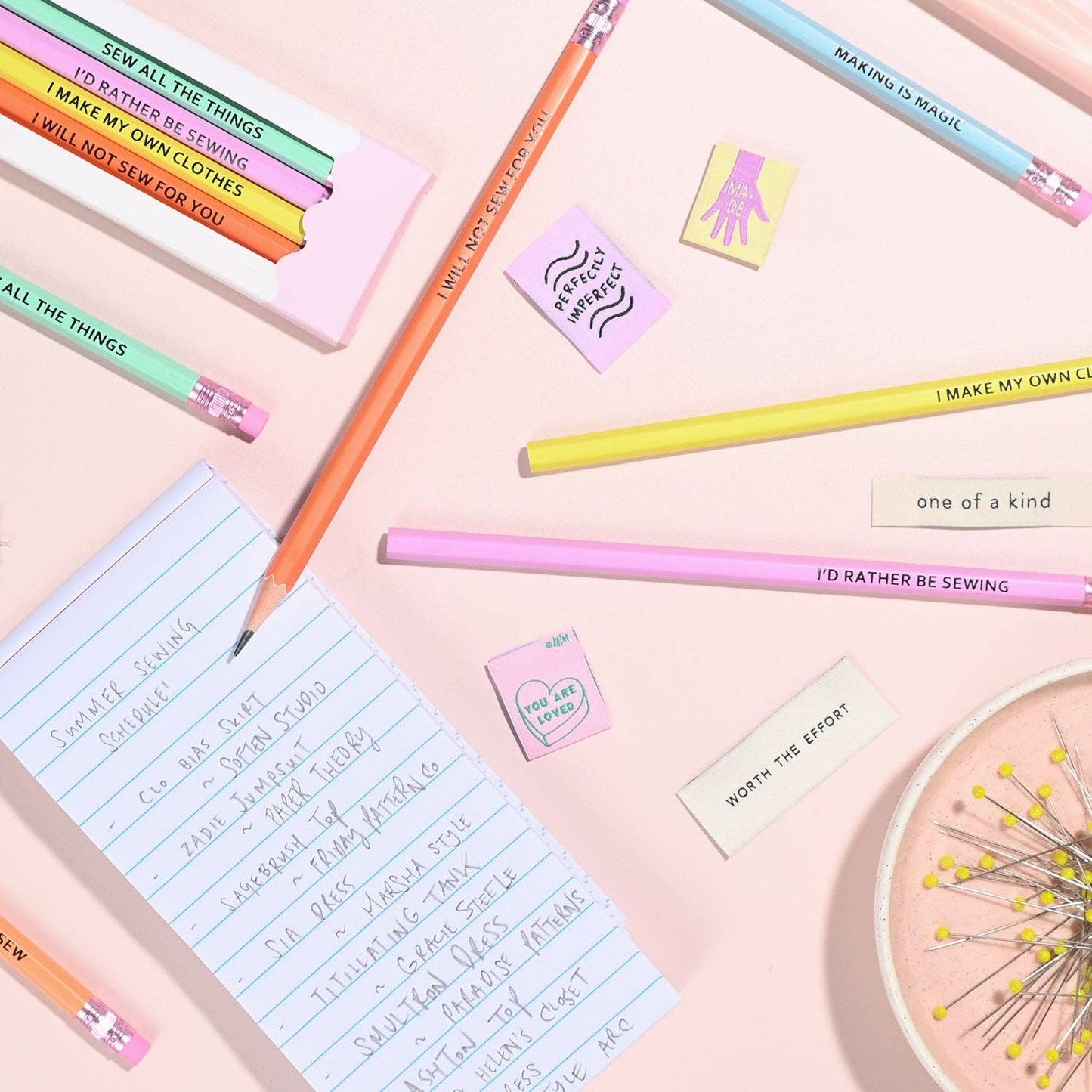 Kylie and The Machine Sewing Themed Pencils | Pack of 6 HB Pencils