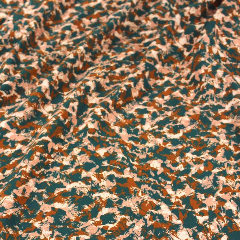 Eglantine et Zoé Green Granite Viscose Fabric