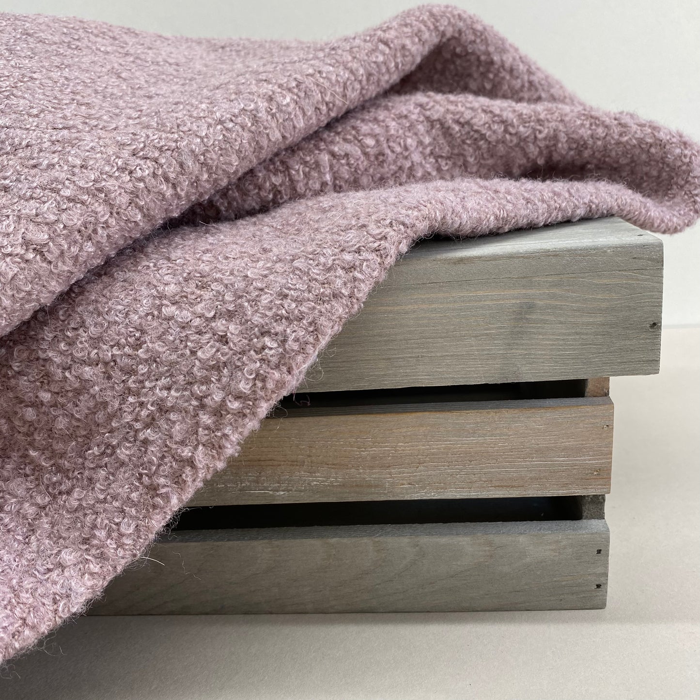 Boucle Wool Blend Dusky Pink
