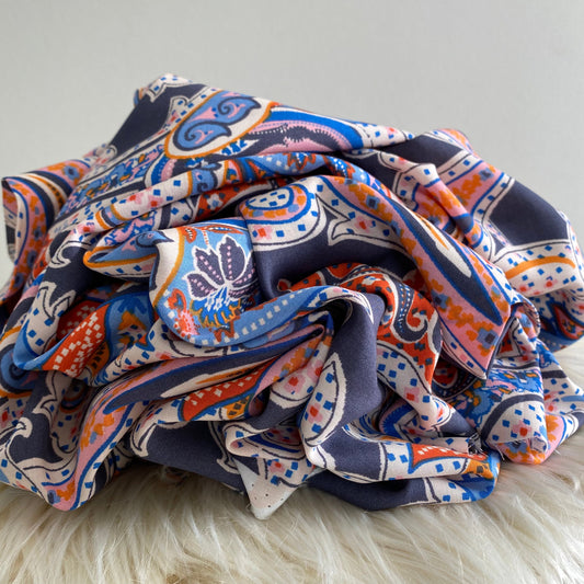 Paisley Viscose Lawn Navy Melody 0.6m