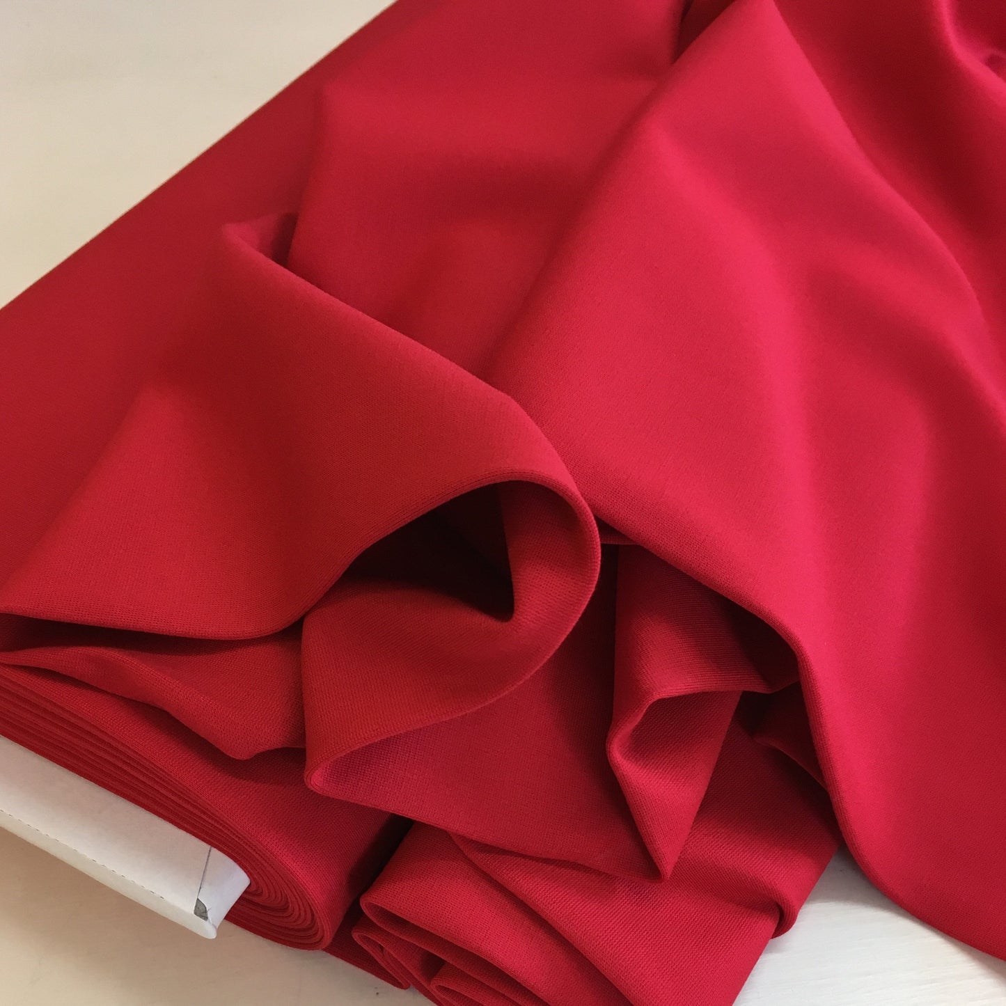 Heavy Viscose Ponte Roma Fabric Red 2.25m