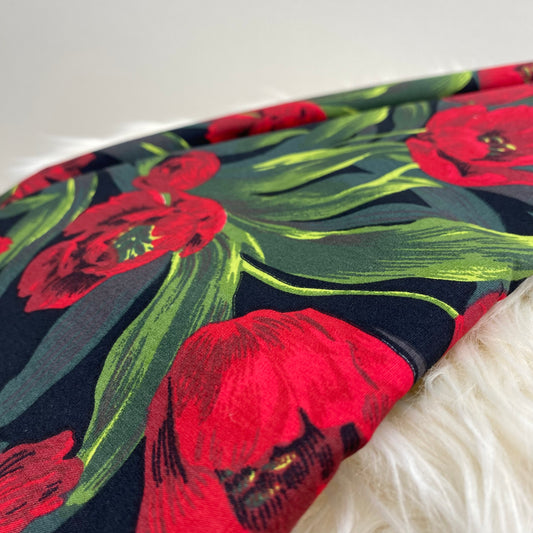 Black Tulip Cotton Poplin 2m