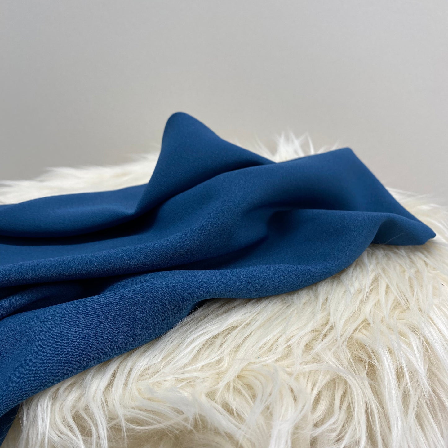 Grace Crepe De Chine Denim Blue 2.25m