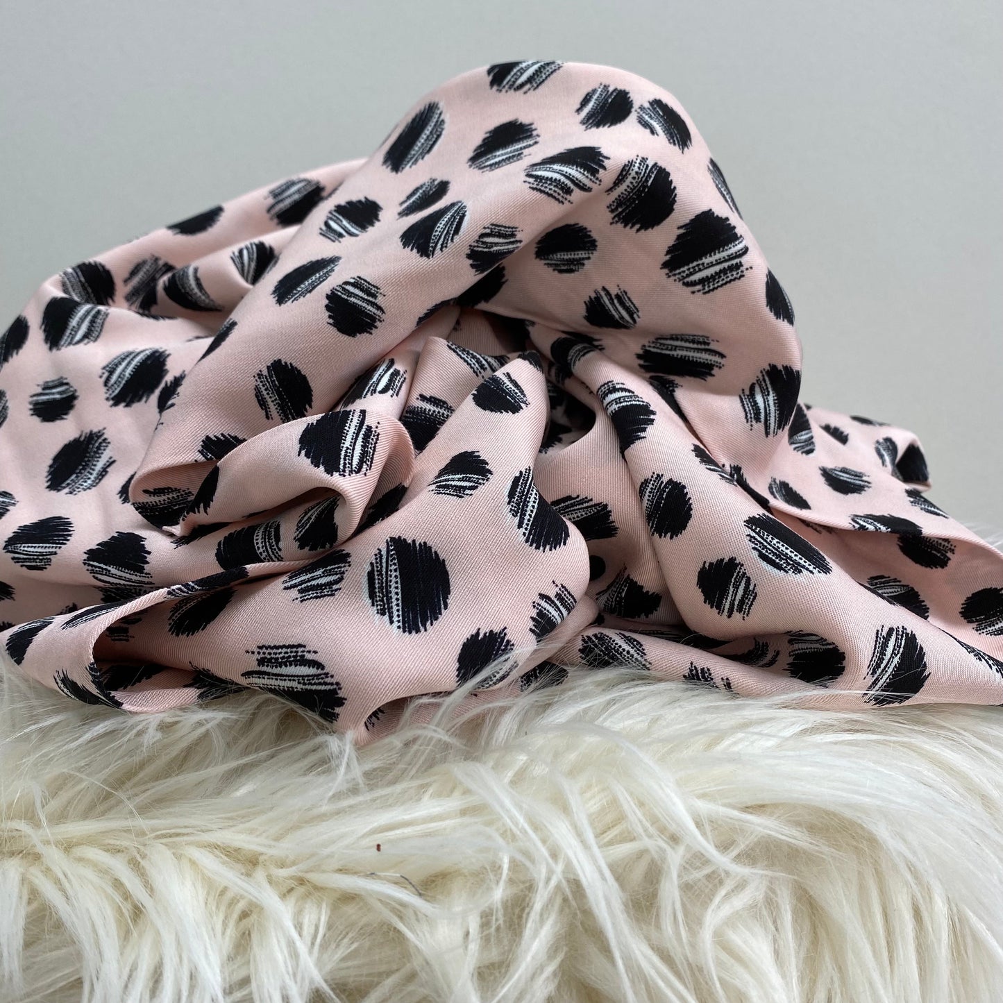Viscose Twill Spot Ice Pink 2.15m
