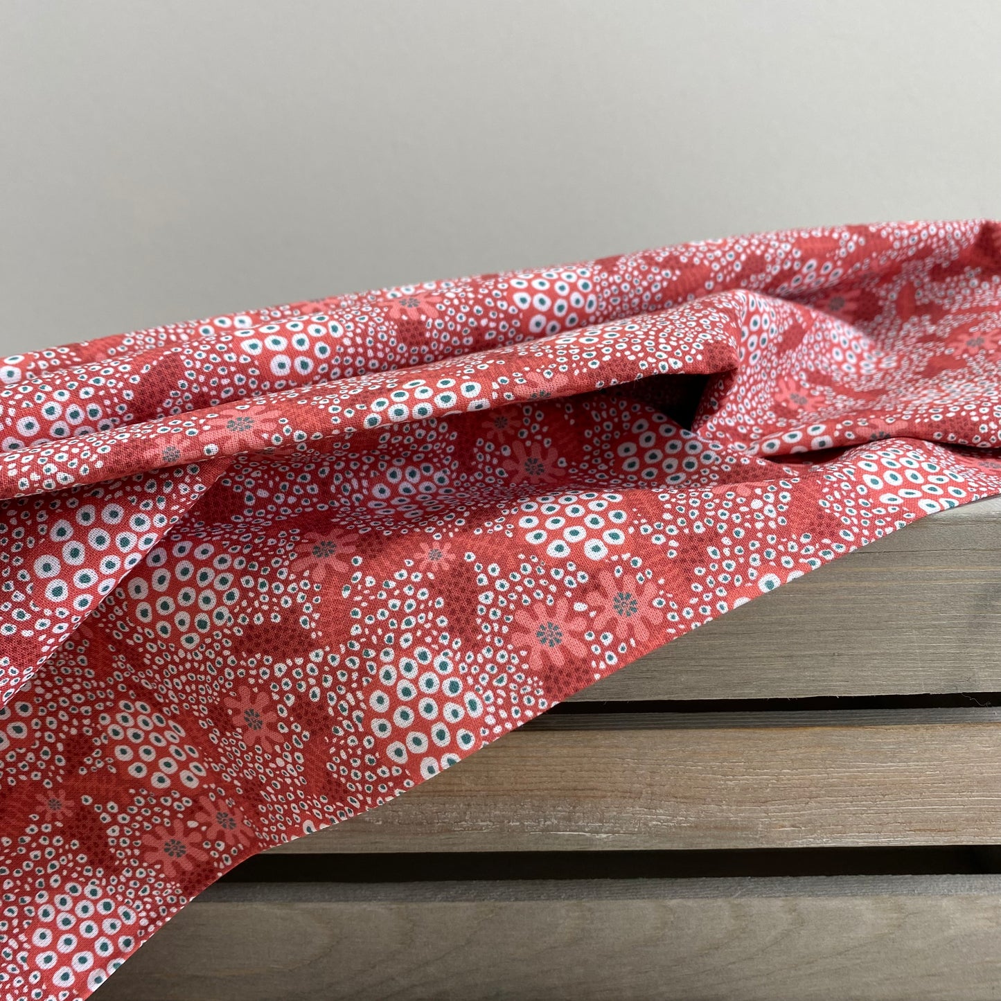 Organic Cotton Poplin Red Urchin
