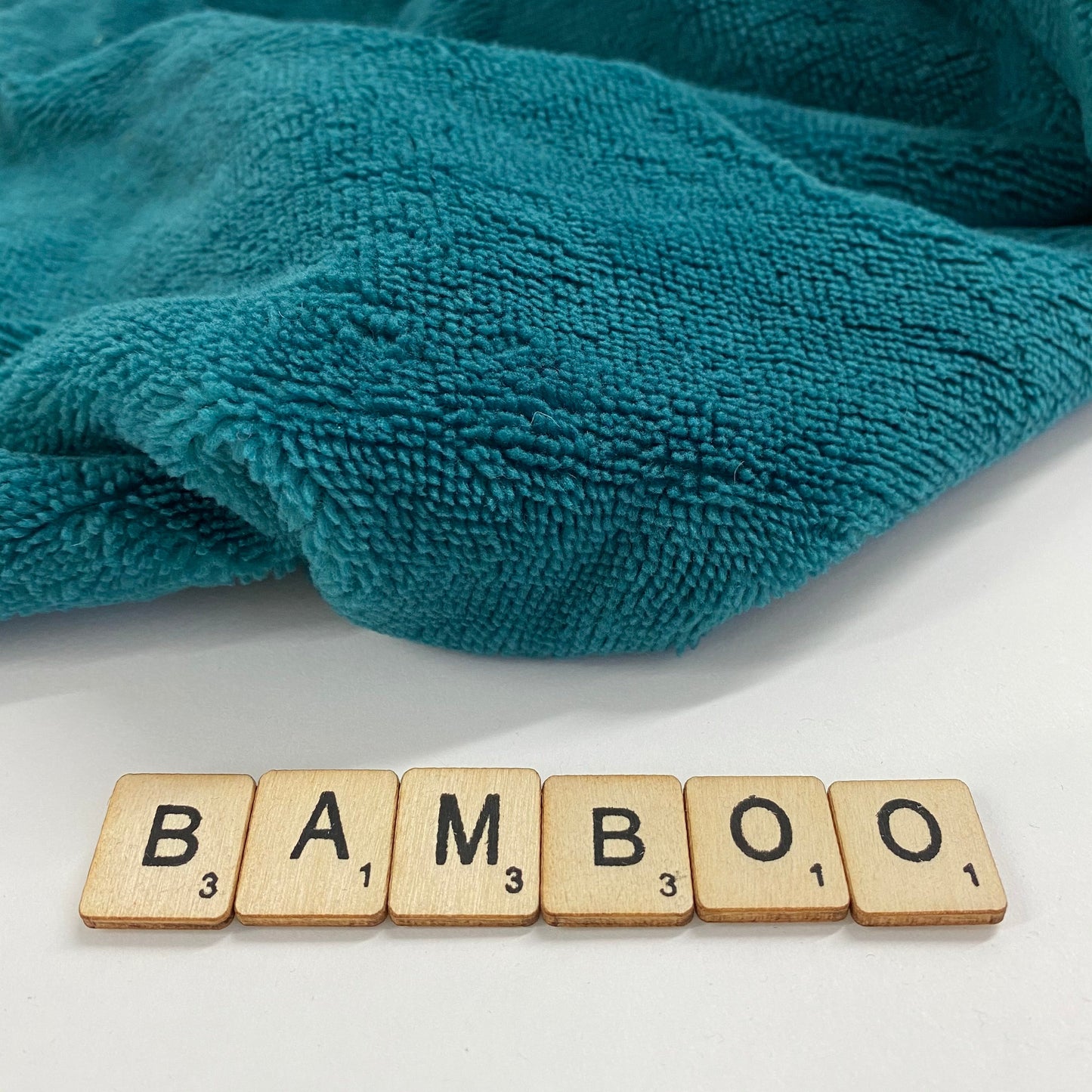 Bamboo Cotton Towel Fleece Teal 1.4m