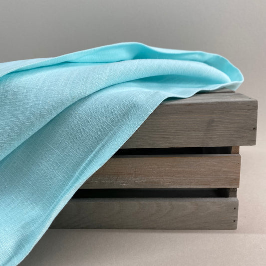 Rebekah Linen Dressmaking Fabric Pale Aqua