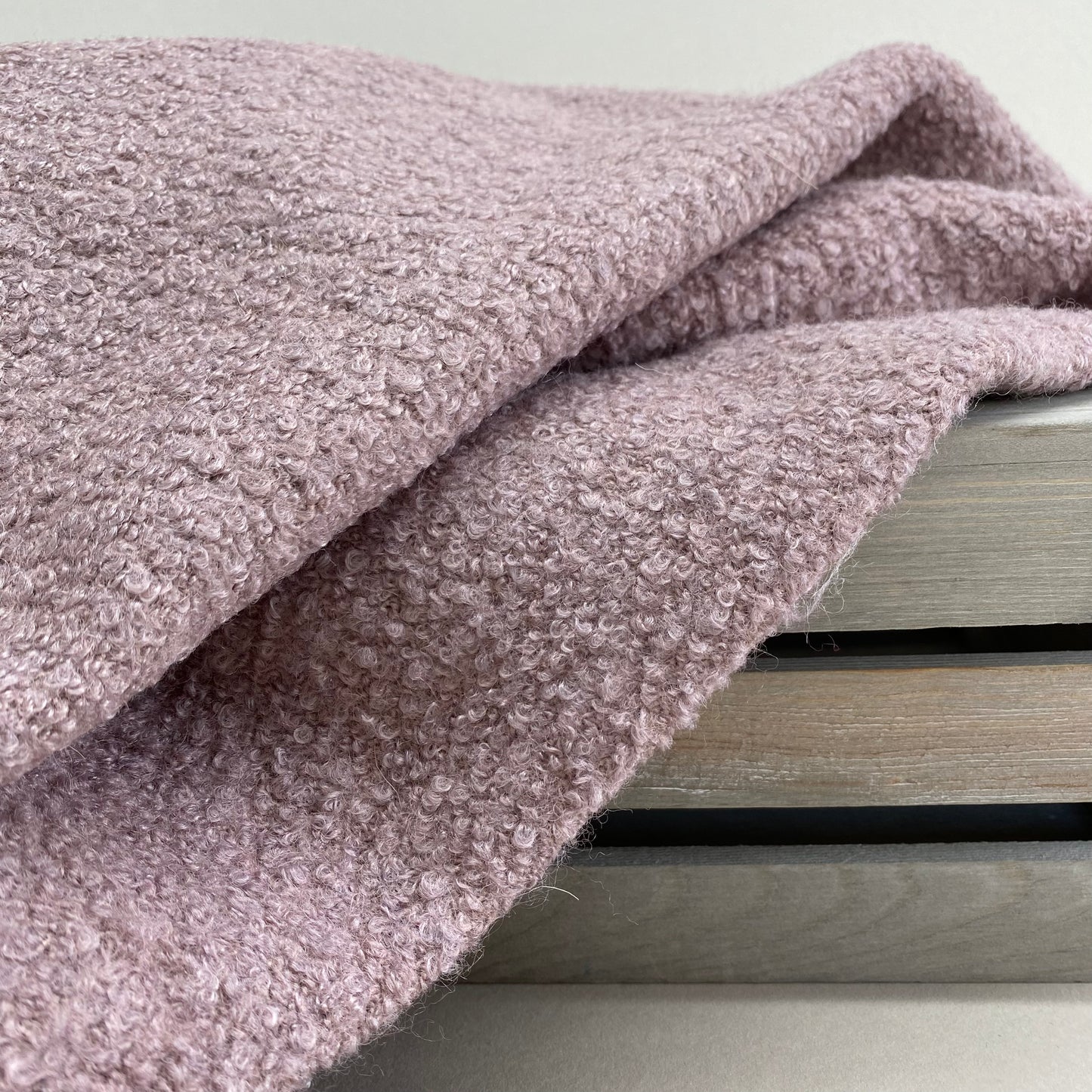Boucle Wool Blend Dusky Pink