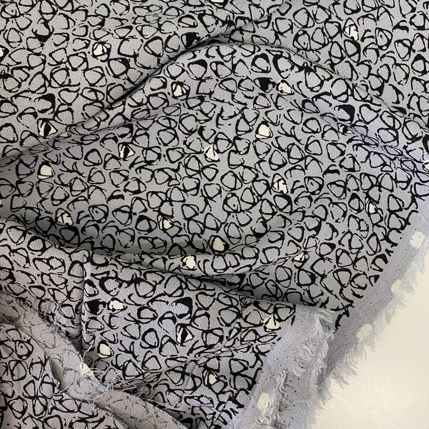 Soft Grey Pebble Viscose Crepe 2.25m