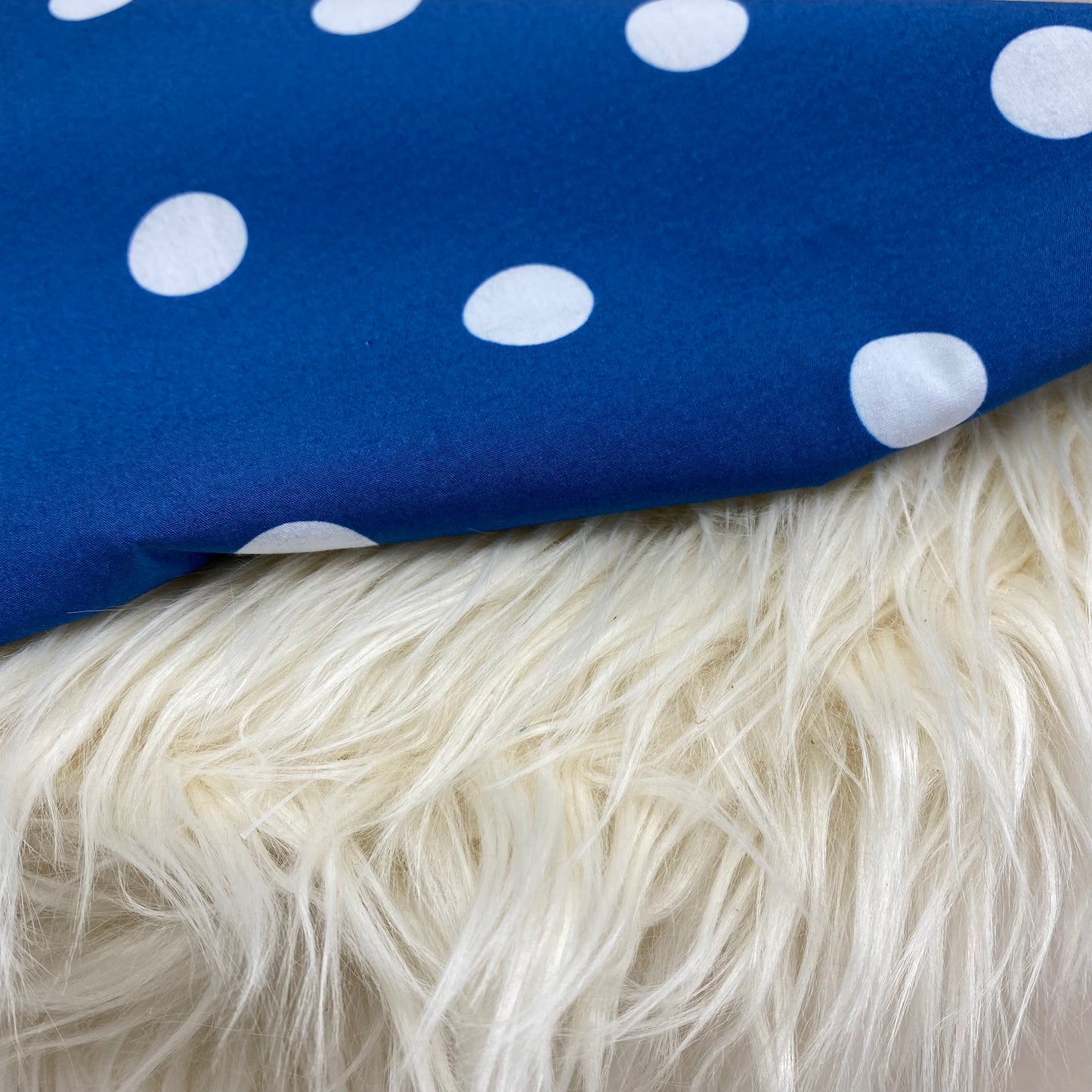 Spot Cotton Poplin Print Bright Navy