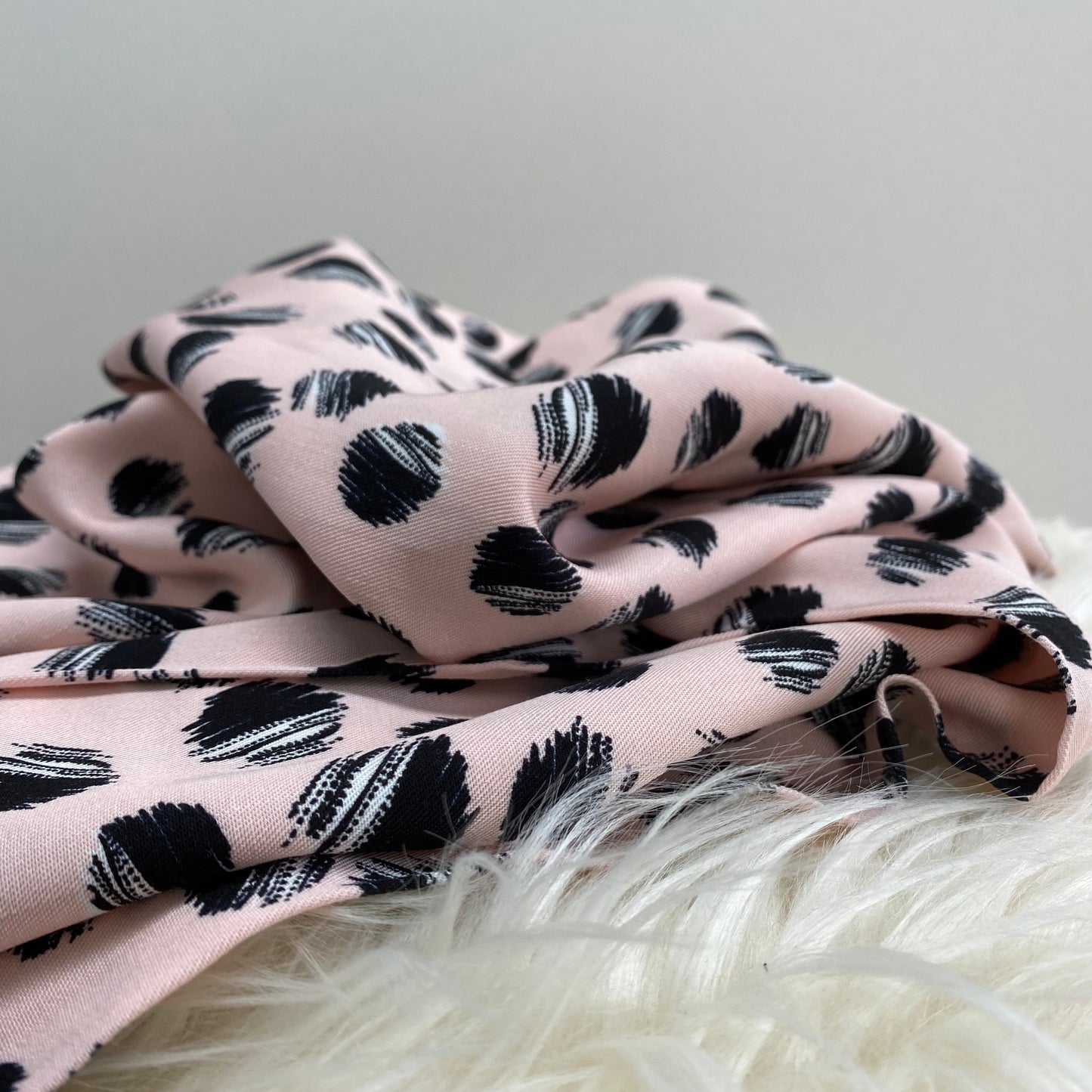 Viscose Twill Spot Ice Pink 2.15m