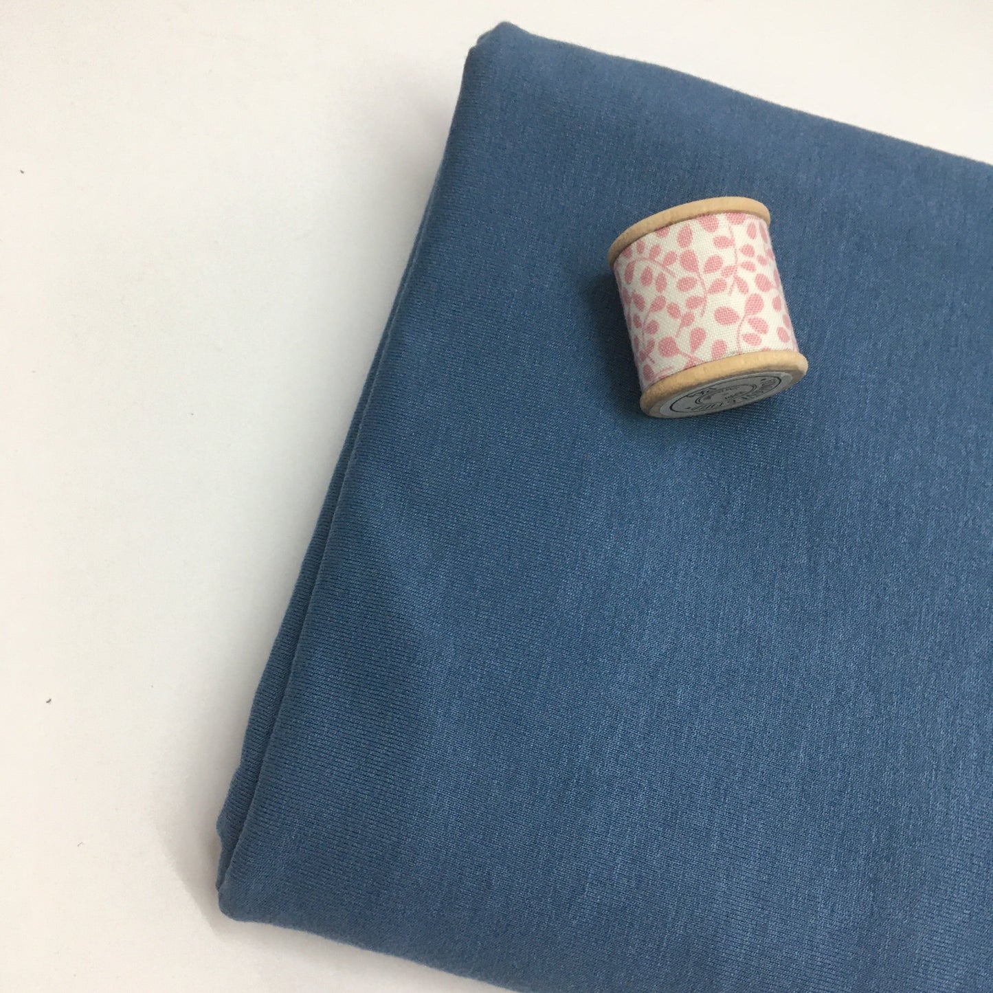 Harper Jersey Knit Fabric Smoke Blue